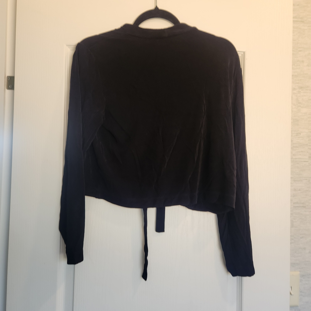 Chico's Black Tie-Front Cardigan - Picture 4 of 4